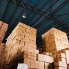 Boxes in Warehouse waiting for Loading Metres calculation