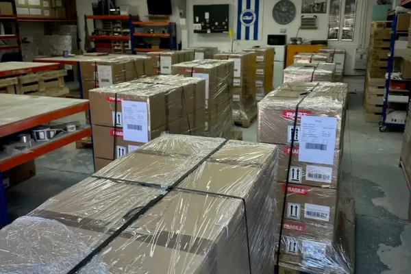 Boxes of Plaster Model Chess Pieces for Shipping
