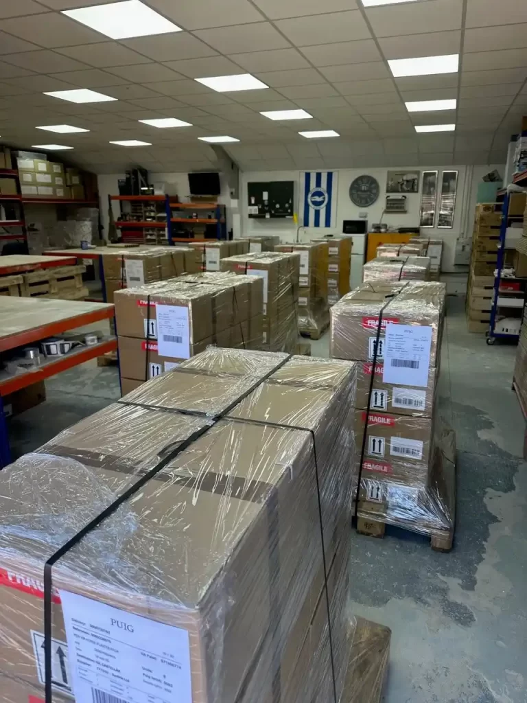 Boxes of Plaster Model Chess Pieces for Shipping