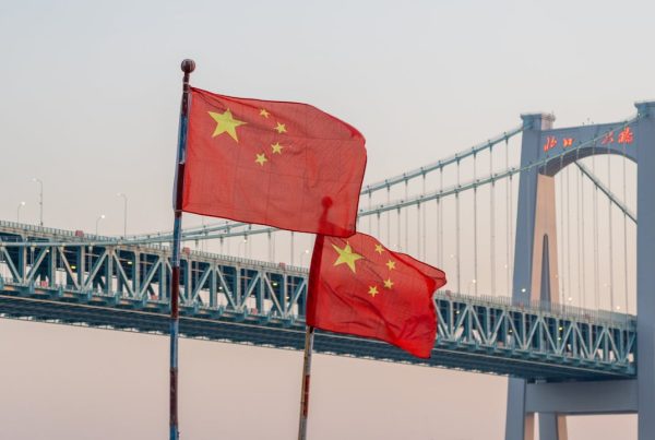 Flag of China representing UK import and trade relationships with Chinese manufacturers and suppliers