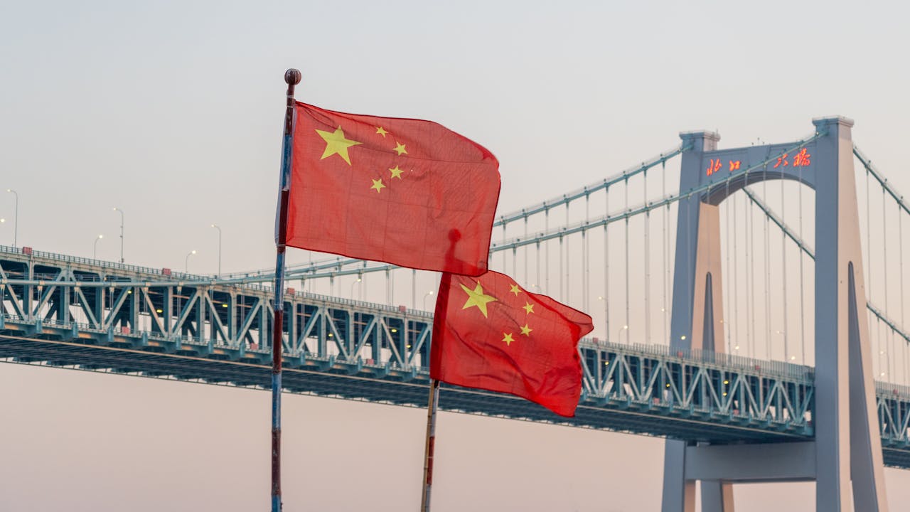 Flag of China representing UK import and trade relationships with Chinese manufacturers and suppliers