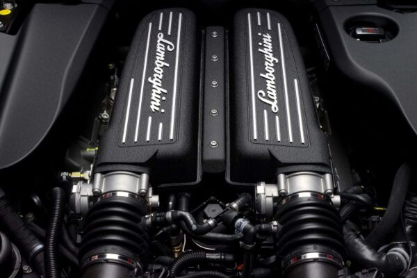 A Lamborghini engine from the UK to France. A Lamborghini engine from the UK to France.