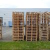 Pallets outside warehouse waiting for consolidate freight