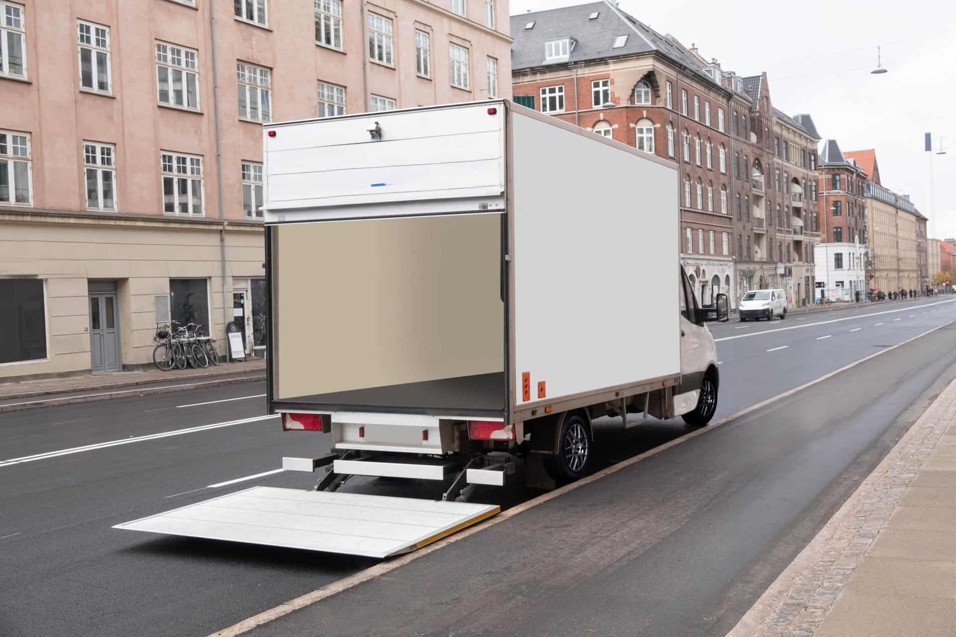 delivery truck with tail lift